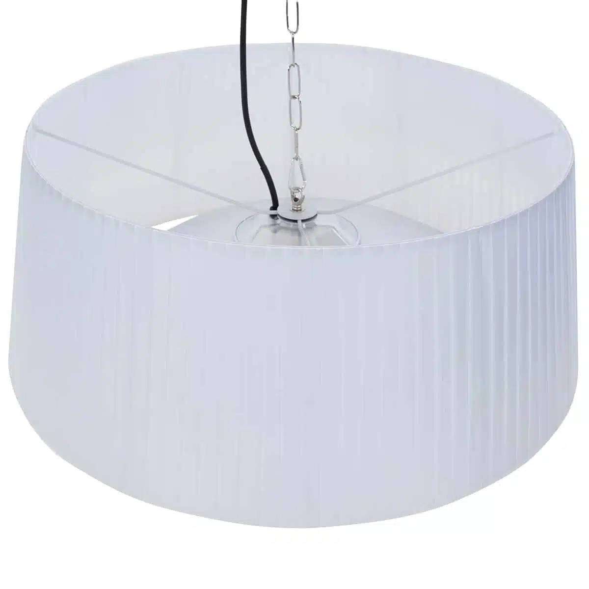 Sunred Artix Hanging White 1800 W piekarināmais infrasarkanais terases sildītājs ar LED apgaismojumu